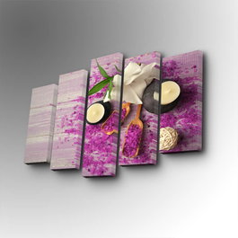 Wallity 5PUC-115 Cuadro Decorativo de 5 Piezas en Lienzo Multicolor